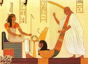 فرعون و نوازنده‌ی چنگ